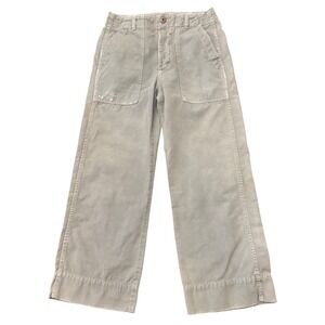 AMO Easy Army - Wide Leg Gray Green Button Up Women’s Pants. Size 27